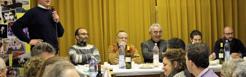 Il vescovo Francesco Manenti a cena con Associazioni Il Salvagente
